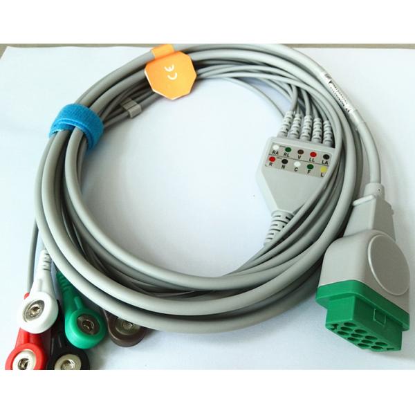 GE - Marquette Responder ECG Cable And Leadwires , 11Pins Green Connector
