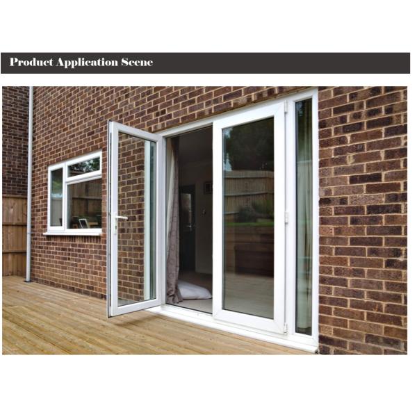 Two Track Steel Casement Doors , Windproof Black Aluminium Internal Glass Doors