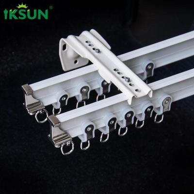 Double Flexible Curved Curtain Rail Track Wall Mount ISO9001 Certified