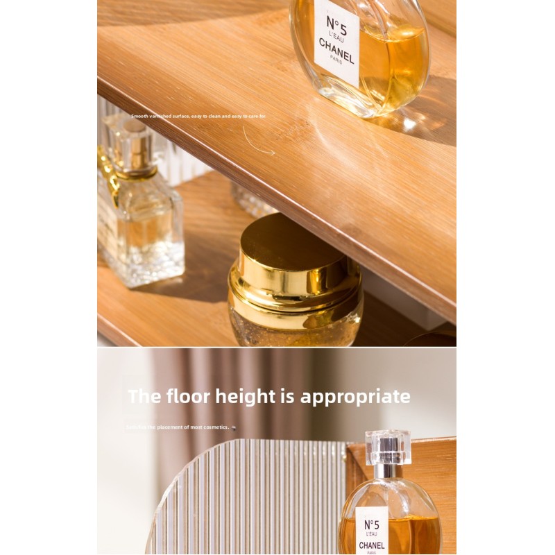 High-End Acrylic Standing Organize Display Rack Compartment Large Capacity Cosmetics Storage Table Shelf