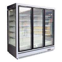 Anúncio publicitário de vidro vitrificado triplicar-se do refrigerador da porta para o gelado e alimentos congelados
