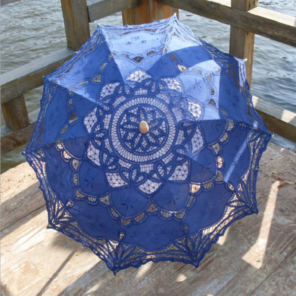 Multicolor зонтика 42cm парасоля свадьбы шнурка навеса декоративное