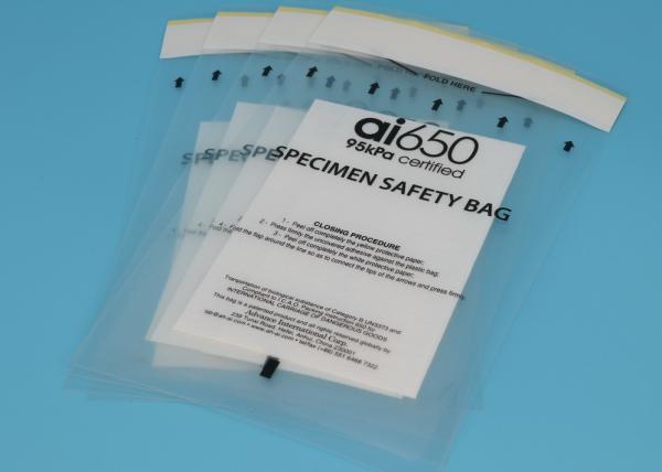 O saco transparente do Biohazard 95kPa, transporte 95kPa complacente ensaca com costume impresso