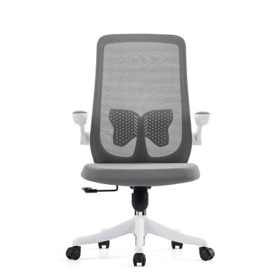 Gray Mesh Fabric With Back Support Office Chair For Office Room