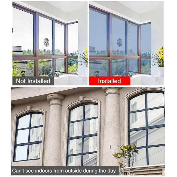 Building Privacy Window Film One Way Mirror Reflective Window Film Glass Foil Silver Insulation