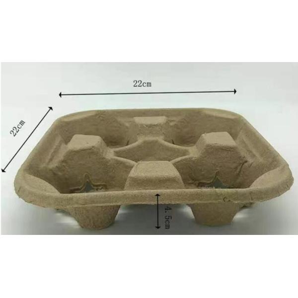 Несущие бумажного стаканчика пульпы 2&4 подноса кофейной чашки Biodegradable для взятия прочь грузя