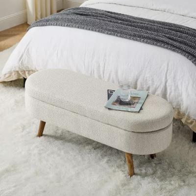 Practical Lounge Living Room Storage Ottoman Movable With Four Legs