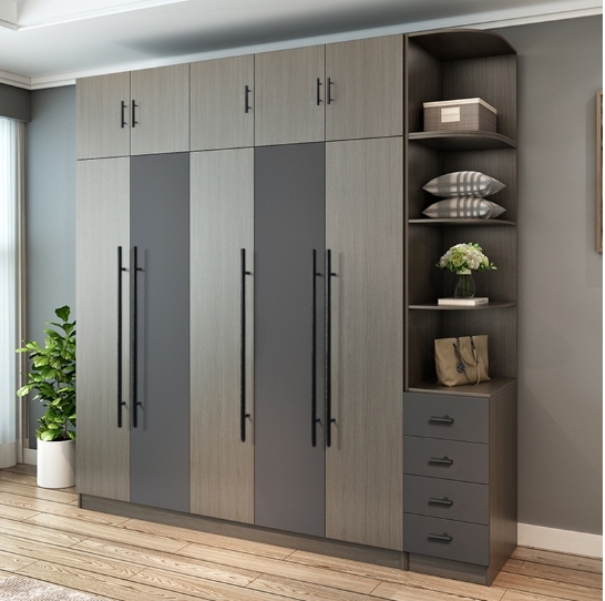 Modern Wardrobe Door Handles Brass Aluminum Furniture Pull Knobs Hardware 128mm Matt Black Drawer Handles