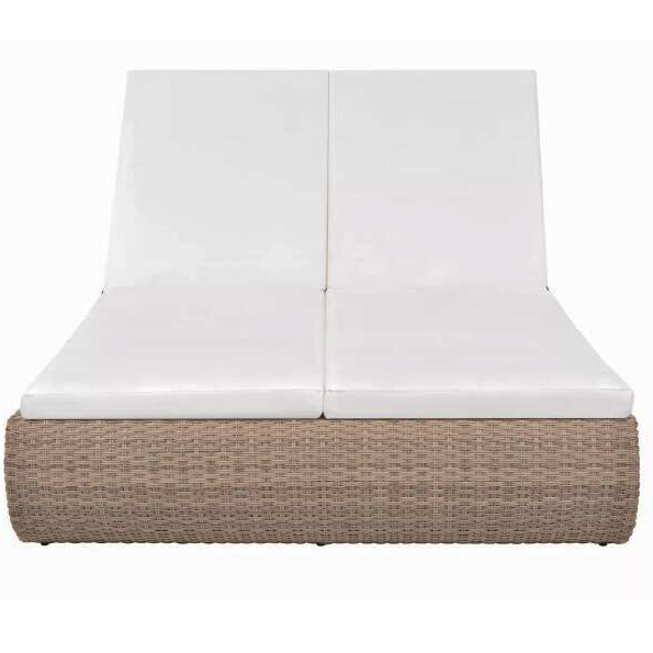 Hot Sale Outdoor Furniture Outdoor Garden Rattan Daybed Waterproof Sun Lounger Poolside Double Bed