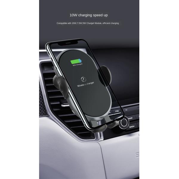 10W Black Suction Cup Qi Wireless Car Charger 5V 2A 75% Fast Charge