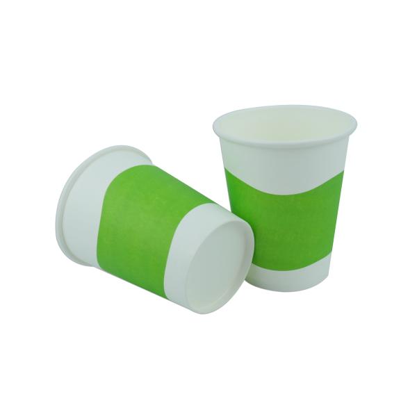Single Wall 250ml Paper Disposable Cups For Cool Drinks Taking Away