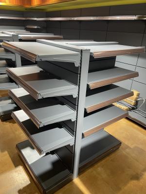 Multilayer Supermarket Convenience Store Product Display Steel Wood Shelf Customization