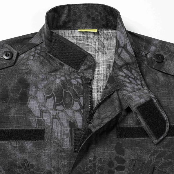Traje militar de la ropa del combate del ejército de la tela de la tela escocesa del traje de Python del negro del ACU
