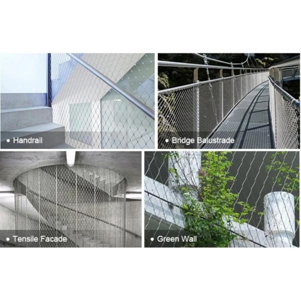 Flexible Stainless Steel Cable Mesh Black Oxide 2.5mm Rhombus Wire Rope Mesh Net