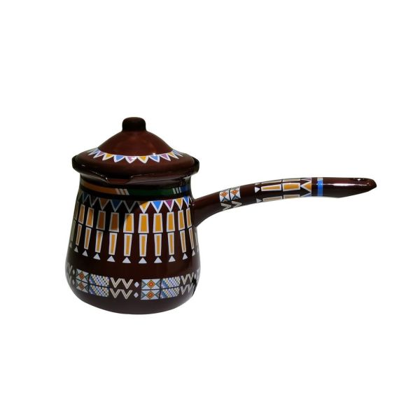 Customized Logo Daily Turkish Enameled Coffee Pot Metal Coffee Milk Cooking Pot