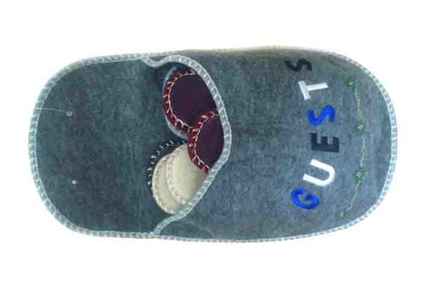Winter Warm Disposable Hotel Slippers Felt / Velvet Living Room Hospitality Slippers