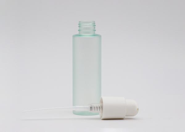 o plano cosmético de vidro da garrafa da bomba 100ml empurra a cor verde clara