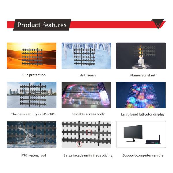 LED I-shaped screen high-density, high-definition outdoor waterproof LED I-shaped grid screen