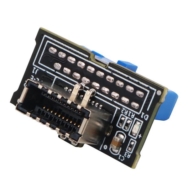 Vertical USB 3.1 Key-A Type-E To USB 3.0 20Pin Extension Adapter