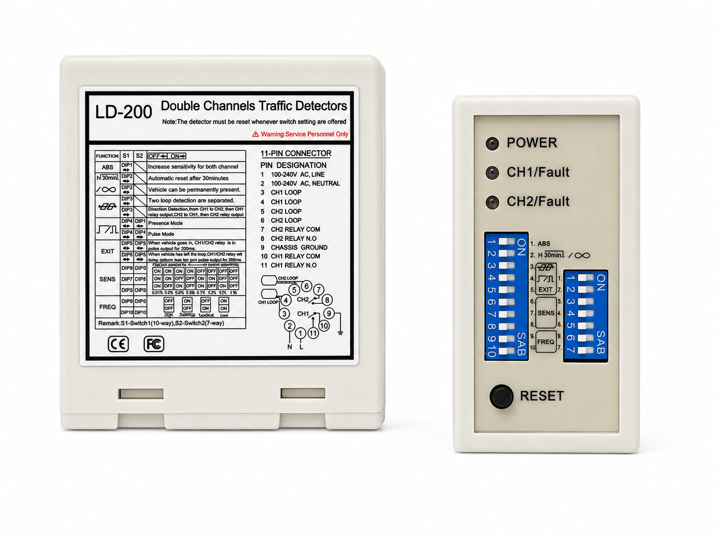 Dual Channel Loop Detector for Traffic Signal Control with Vehicle Direction and Presence Detection