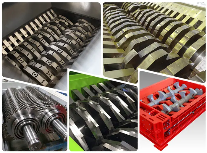 Rubber Metal Shredder Plastic Recycling Machine with and Small Scraps Weight T of 2.5