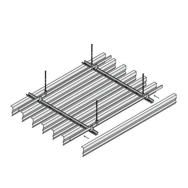Aluminum Vertical Screen Ceilings Modern Decorative Suspended Acoustically