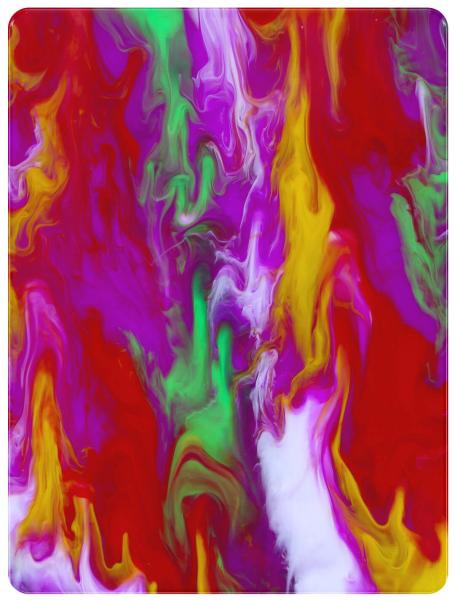 Fashion Red Blue Oil Painting Pattern Acrylic Sheet 1/8 inch For Decoration