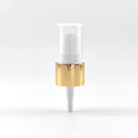 18mm 18/410 Golden Aluminium Collar Mist Spray Pump With Half PP Cap For Perfume