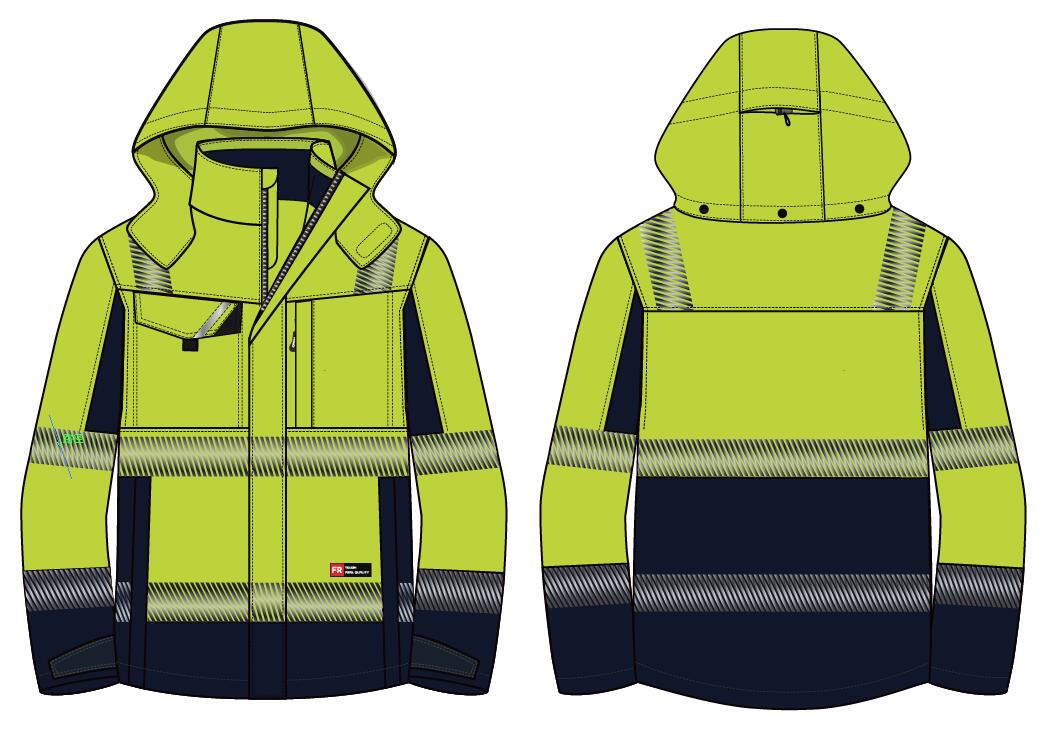 Rainproof доказательство огня куртки Softshell VIS HI для железнодорожных работников