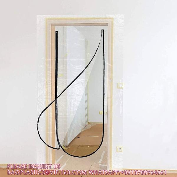 Sewing Zipper Door For Dust Barrier Zipwall Plastic zipper door dust barrier door U shape Dust Barrier Protection Kit