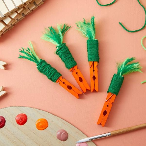 Wooden Clothespins - Heavy Duty Outdoor Clothes Clips for Hanging Clothes, Art, Crafts, Photo Displays