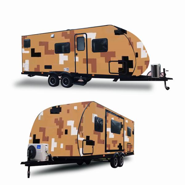 Remorque de campeur d'Off Road de réservoir d'eau avec 1-2 la remorque tous terrains des axes rv