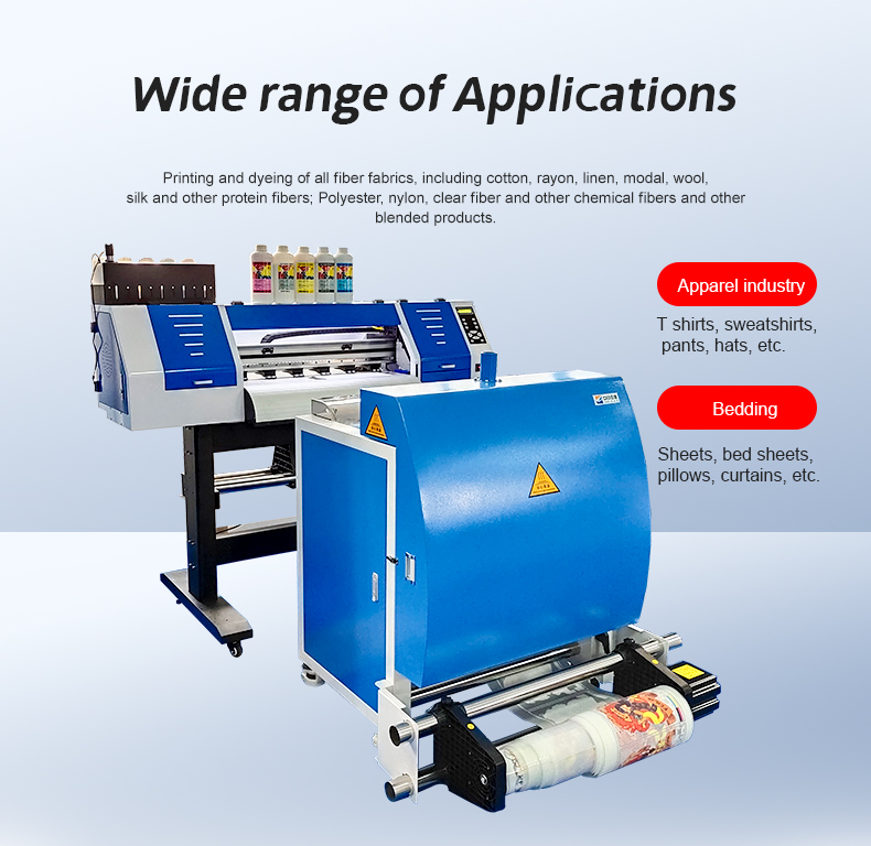 Hot Sale 60CM High Speed XP600 Double Head DTF Printer T-shirt Printing Machine
