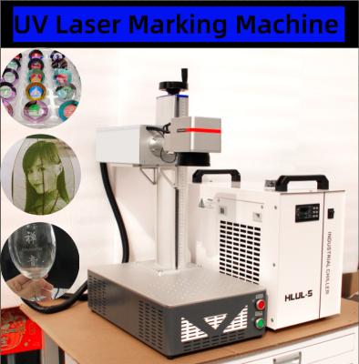 Multifunctional UV Laser Marker Wtih Water Chiller For Glass Wood Acrylic Leather