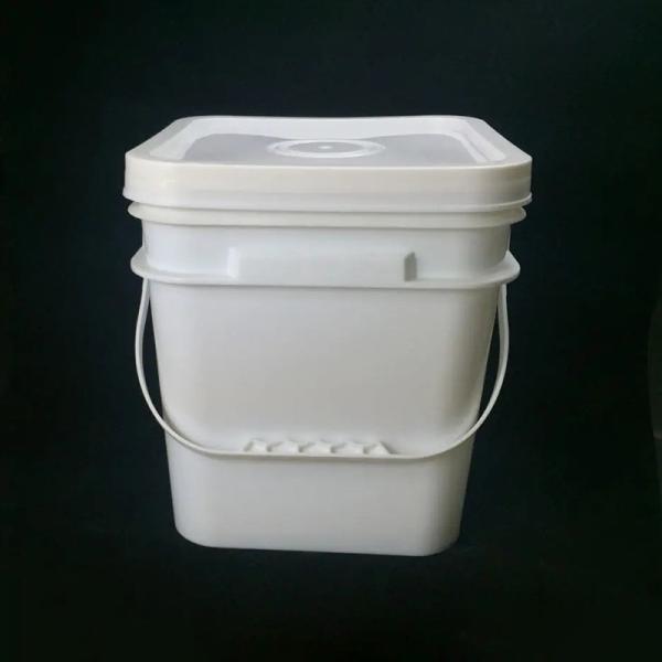 18L 20l Square Buckets With Lids White Leak Proof Snap On 5 Gallon Square Pail