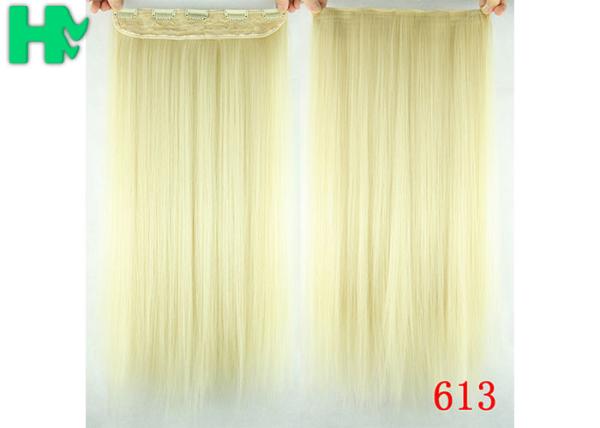 Long Silky straight Synthetic Hair Extensions Double Drawn Strong Hair Weaving