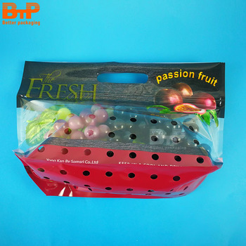 Promotion Custom Transparent OPP/CPP Cherry Tomato Grape Fruit Vegetable Plastic Packaging Bags with Zipper