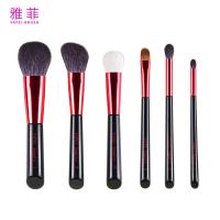 291A00706  6pcs Wooden Handle Makeup Brush Set OEM ODM Professional Brush Set