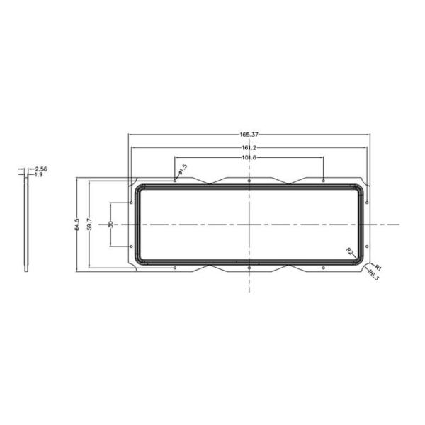 173x71mm 24 LED 5050 SMD Модуль LED Street Light Компоненты с оптическими линзами