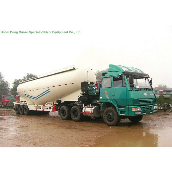 Bulk Cement Tank Semi Trailer For Transportation , Tanker Truck Trailer 40cbm Capaciy
