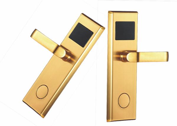 PVD Gold Modern House LOCK Hotel Fechadura de entrada com cartão / cartão aberto
