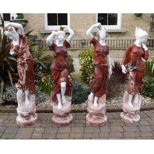 Custom Life size outdoor garden decor white four season goddess sculpture marble statues with factory price