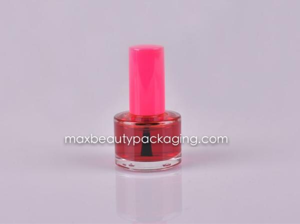 UV coating nail polish 15ml round straight nail polish bottle nail polish packaging plastic cosmetic packaging