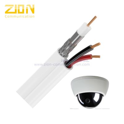 revestimento de PVC De cabo coaxial do CCTV do condutor RG59 de 0.71mm BC, cabo coaxial de pequenas perdas