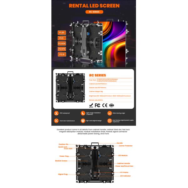 HD Waterproof LED Screen P2.6 P2.9 P3.91 LED Wall Movable LED Video Wall Rental Stage LED Screen Indoor Outdoor LED Display