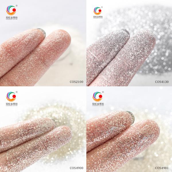 ODM Loose Cosmetic Glitter For Eyes PET Polyester Silver White Hexagon Sequin