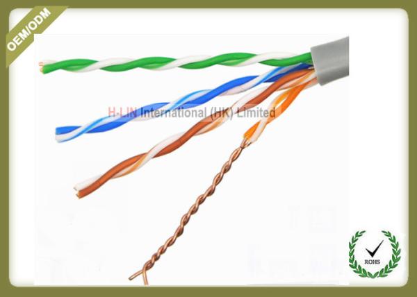 Solid Bare Copper Conductor Network Fiber Cable Cat5e U/UTP 4x2x0.5 Solid Cuprum