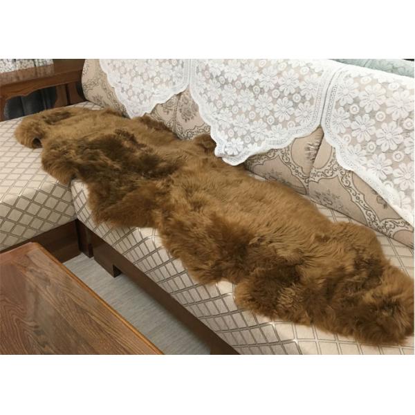 Реальная овчина темный Браун Австралии покрасила толстый длинный половик ковра шерстей Австралии