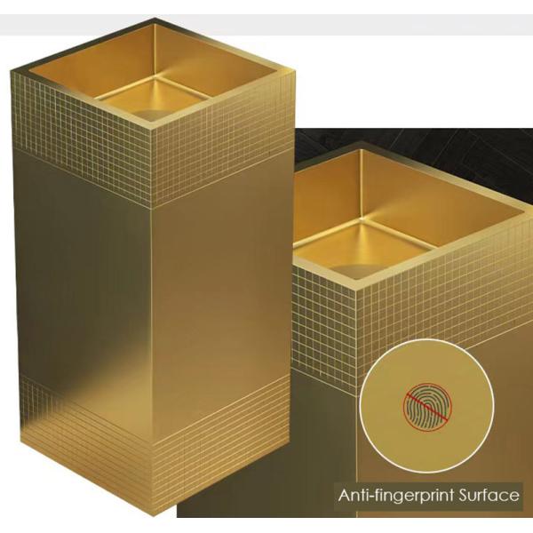 Matte Finished Stainless Steel Pedestal Sink SUS304 Material For Bathroom