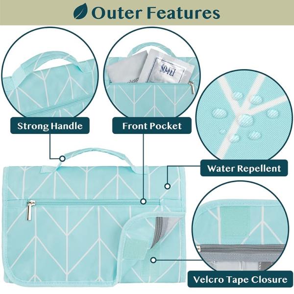 Waterproof Travel Hanging Toiletry Bag Foldable For Women Men